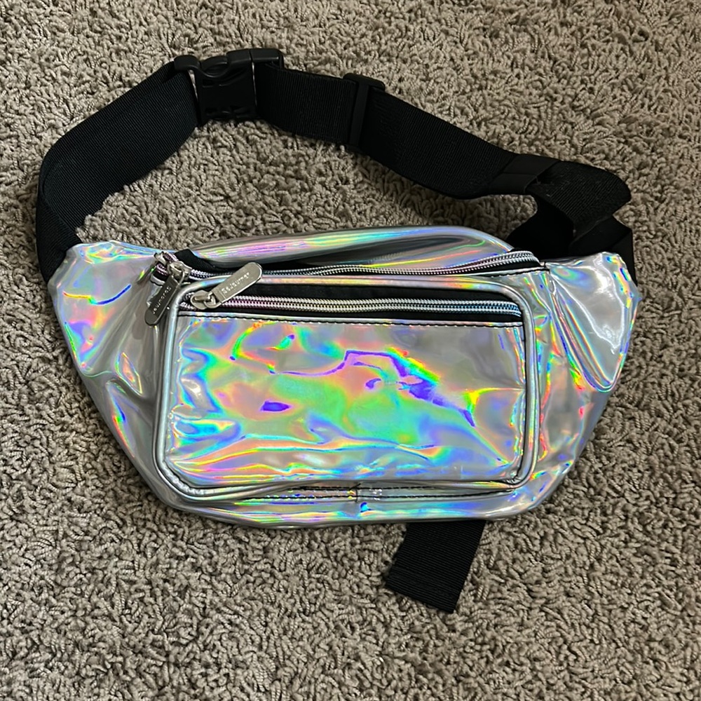 Holographic Silver Fanny Pack